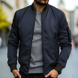 Tavian – Men’s Zip Up Jacket with Ribbed Cuffs