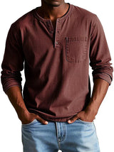 Erick – Mens Casual Long Sleeve Henley Shirt