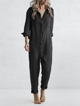 Amandine - Casual Long Sleeve Jumpsuit