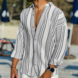 Mens Relaxed Striped Shirt