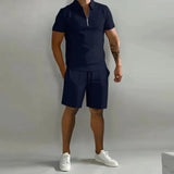Laurenz - Men Luxury Polo And Shorts Set Summer