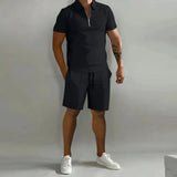 Laurenz - Men Luxury Polo And Shorts Set Summer
