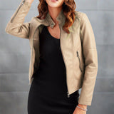 Valery – Classic Faux Leather Jacket for Women