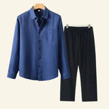 Caelric - Linen Mens Shirt And Trousers Set