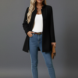 Eliza – Womens Button Down A Line Coat