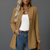 Eliza – Womens Button Down A Line Coat