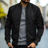 Tavian – Men’s Zip Up Jacket with Ribbed Cuffs