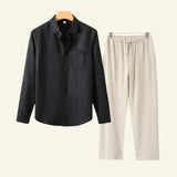 Caelric - Linen Mens Shirt And Trousers Set