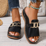 Ameliora – Slip On Buckle Flat Sandals Women