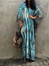 Velora - tištěné maxi šaty kaftan