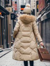 Iselotte – Women’s Long Puffer Down Coat with Collar