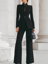 Lerisa - Womens Tailored Blazer And Trouser Suit Set