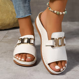 Ameliora – Slip On Buckle Flat Sandals Women