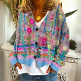 Alvaretta – Women’s Boho Cardigan with Floral Embroidery