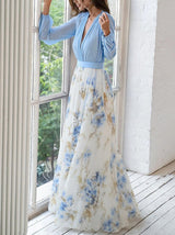 Arista – Floral Chiffon Maxi Dress Women