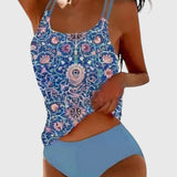 Serelithe - Womens Printed Strappy Tankini Swimsuit