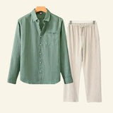 Caelric - Linen Mens Shirt And Trousers Set