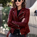 Velmirae - High Quality Womens Leather Jacket