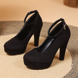 Elegant Buckle Womens Heels