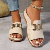 Ameliora – Slip On Buckle Flat Sandals Women