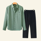 Caelric - Linen Mens Shirt And Trousers Set