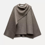 Arivella - Womens Asymmetric Wool Poncho