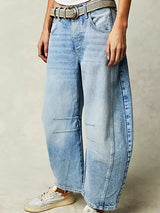 Sephira - Leopard Barrel Jeans