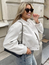 Zyrah - Womens Cropped Bomber Jacket