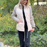 Velmiria – Women’s Zip Up Quilted Jacket With Roll Neck