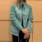 Velmiria – Women’s Zip Up Quilted Jacket With Roll Neck