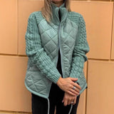 Velmiria – Women’s Zip Up Quilted Jacket With Roll Neck