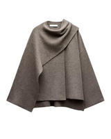 Emmeline – Dámské asymetrické vlněné pončo