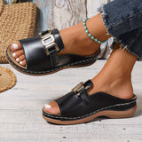Ameliora – Slip On Buckle Flat Sandals Women