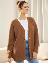 Alenya – Women’s Oversized Cardigan with V-Neck and Button Fastening
