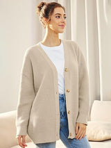 Alenya – Women’s Oversized Cardigan with V-Neck and Button Fastening