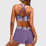 Serenya - Ribbed High Waisted Bikini Swimsuit