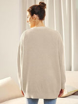 Alenya – Women’s Oversized Cardigan with V-Neck and Button Fastening