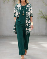 Celisse – Elegant Three Piece Floral Pants Set