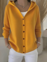 Rynelle – Women’s Hooded Long-Sleeve Knit Cardigan