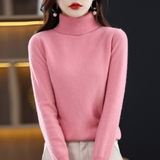 Elvarise - Womens Cashmere Turtleneck Knit Sweater