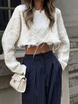 Davina – Women’s Striped Pleated Trousers