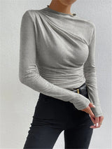 Elowara - Ruched Long Sleeve Top