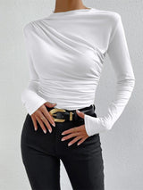 Elowara - Ruched Long Sleeve Top