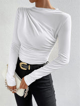 Elowara - Ruched Long Sleeve Top