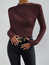 Elowara - Ruched Long Sleeve Top