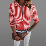 Selmora - Striped Button Front Shirt