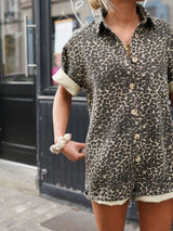 Darelle - Mini Cheetah Print Romper