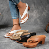 Clarine – Elegant Low Heel Flip Flop Sandals Women