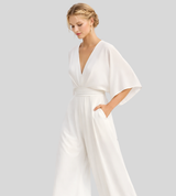 Ash – Lightweight Women’s Jumpsuit Wide Leg V Neck