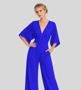 Ash – Lightweight Women’s Jumpsuit Wide Leg V Neck